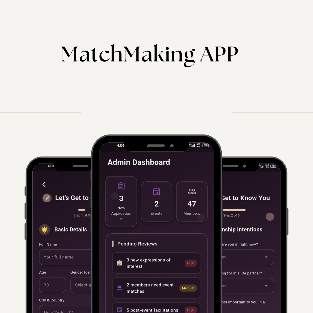 Matchmaking Events App